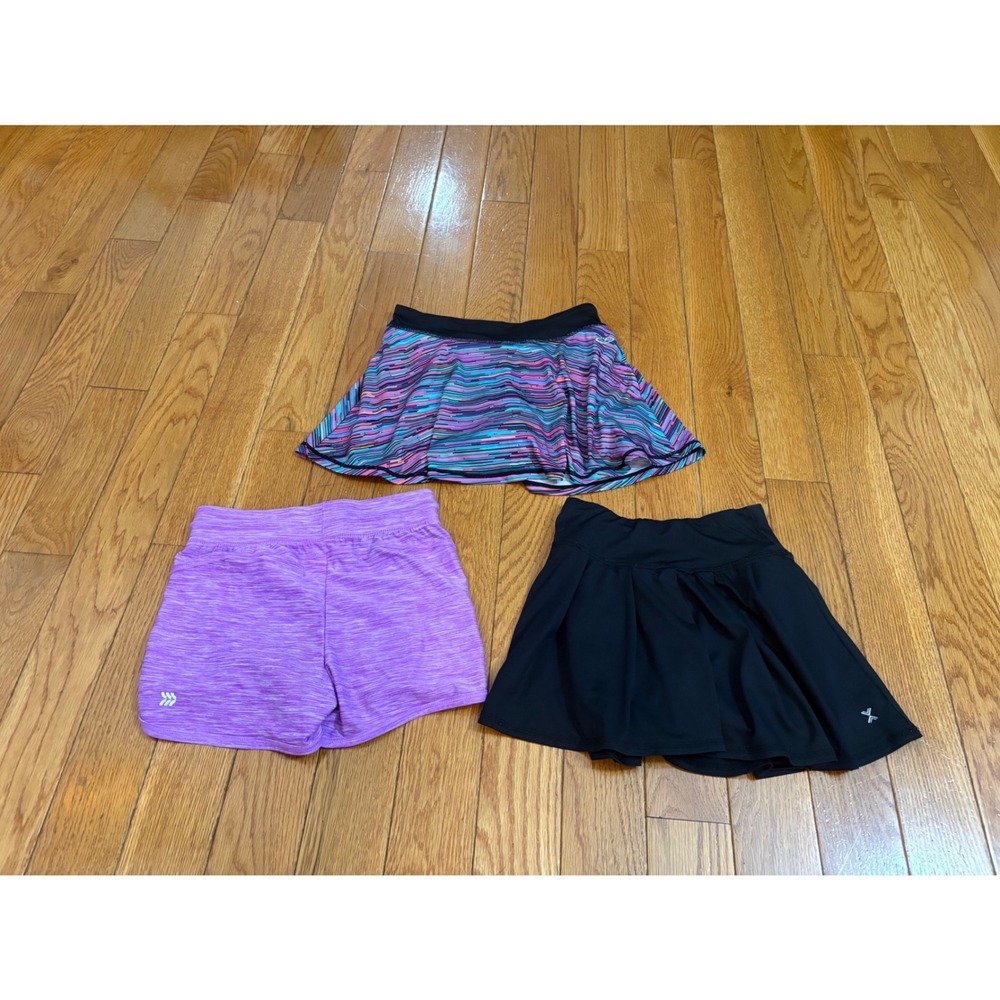 Girls Activewear Bundle 3 Champion Xersion All In Motion Skorts Shorts Sz 10-12